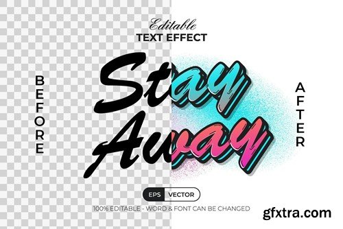 Stay Away Gradient Text Effect Style. MHUTYS2