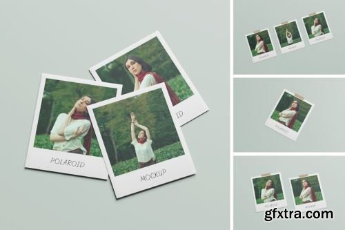 Polaroid Mockup Collections 15xPSD