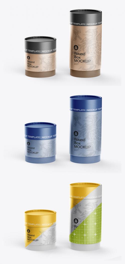 Set Kraft Tubes Mockup