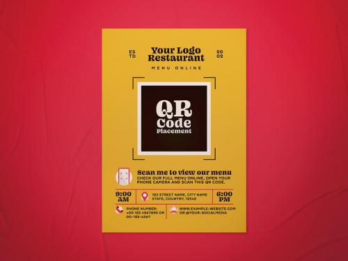 Qr Code Online Menu Flyer