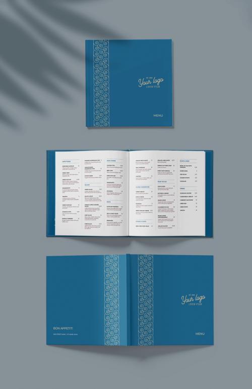 Blue Square Restaurant Menu Layout