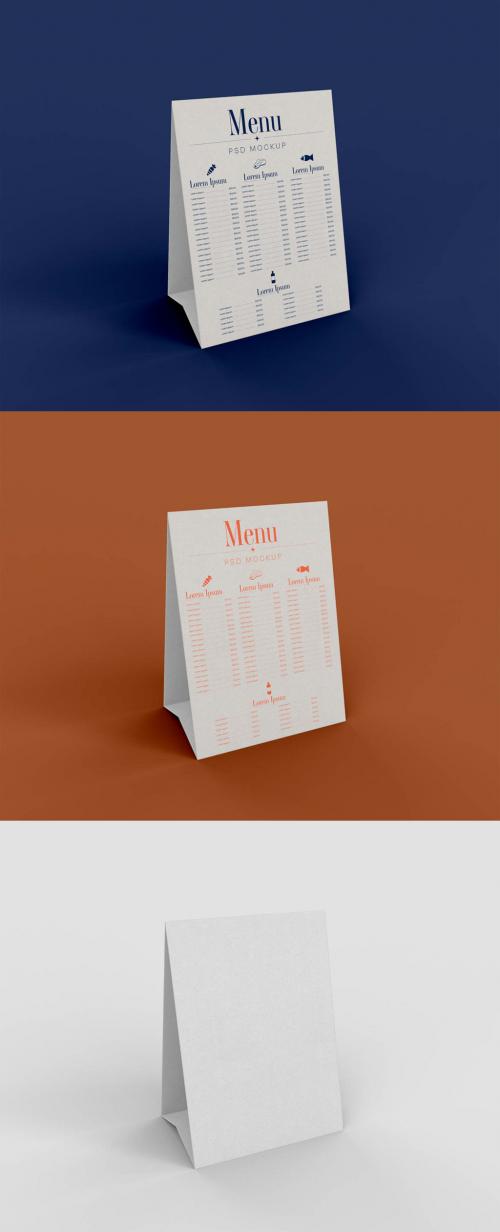 Standing Menu Mockup