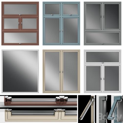 Stained aluminum windows