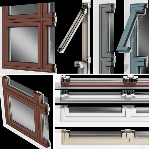 Stained aluminum windows