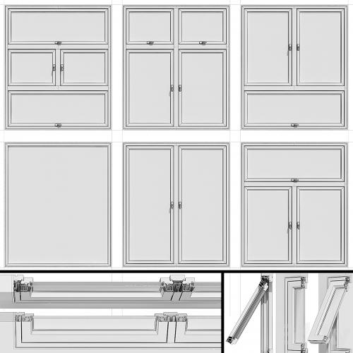 Stained aluminum windows