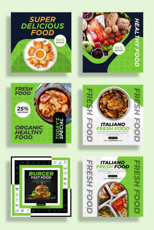 Social Media Food Layout Design