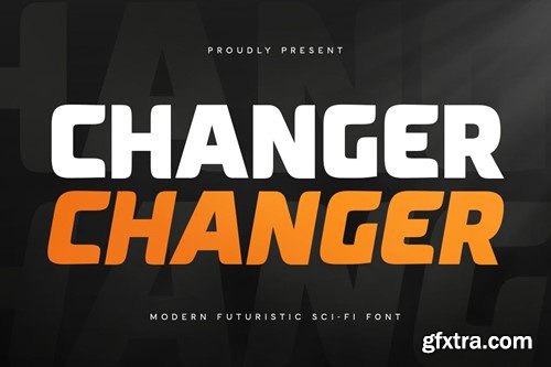 Changer - Modern Futuristic Sci-fi Font EN84P8V