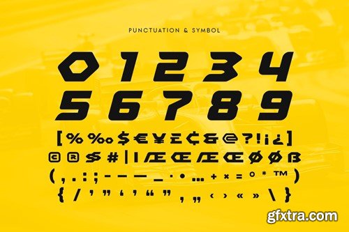 RACER - Racing Car Modern Font S8QBXST