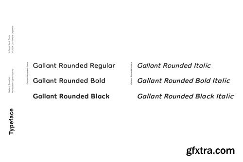 Gallant Rounded - Geometric Typeface XCE3PE2