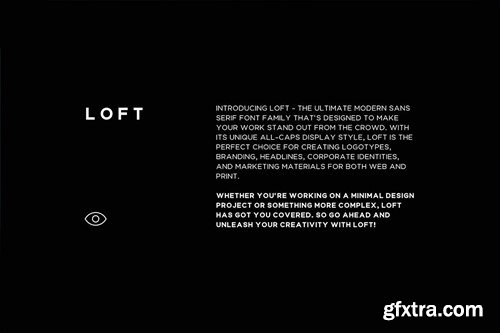 Loft - Minimalist Display Font Family MWQPYFY