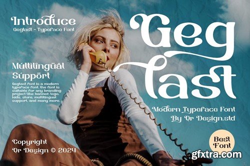 Geglast - Serif & Modern Typeface Font CCDQRRR