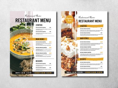 Restaurant Menu Layout