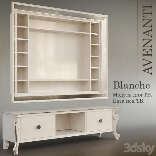 Blanche Avenanti. Hinged module and cabinet for TV