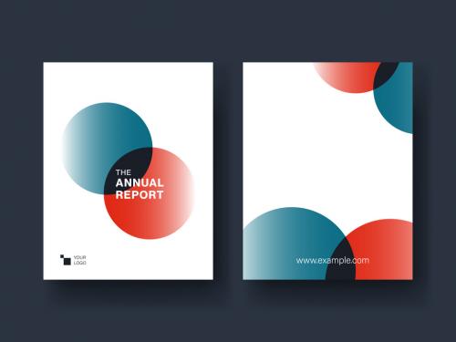 Modern Gradient Shapes Report Cover