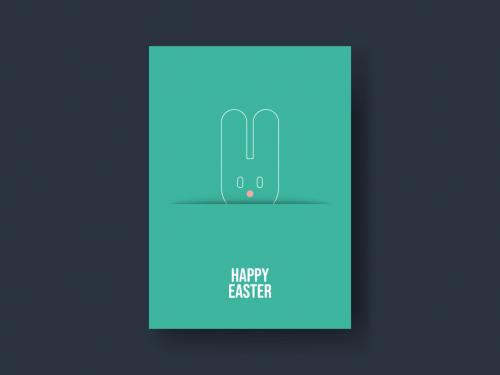 Easter Bunny Hiding Card