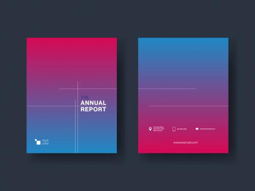 Pink Blue Gradient Report Cover