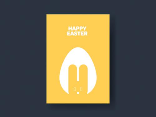 Easter Bunny and Egg Card