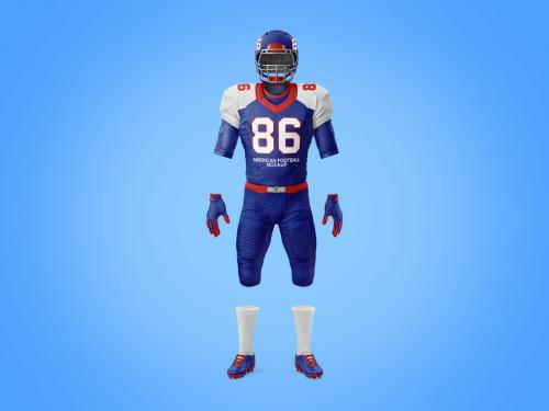 American Football Kit Mockup Front View