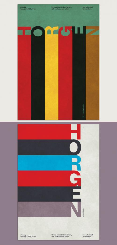 Mid Century Modern Graphic Design Typography Poster Layout