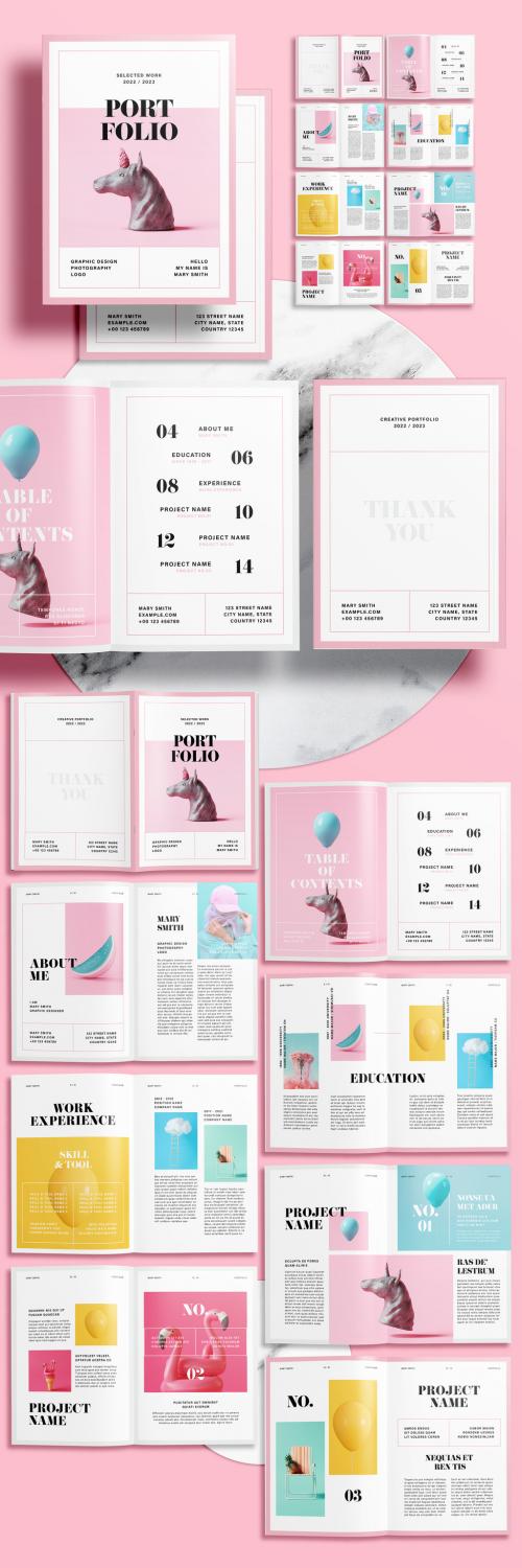 Pink Portfolio Layout