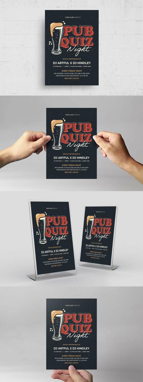 Pub Quiz Night Flyer Poster Layout