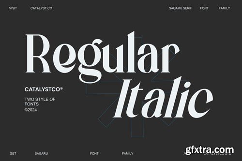 Sagaru Elegant Serif Font AMYNUTM