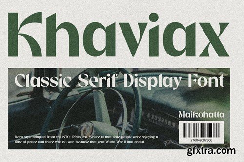 Khaviax - Classic Serif Display Font YGTBGHB