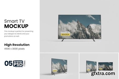 Smart TV Mockup Collections 12xPSD