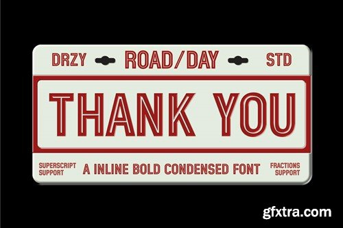 Roadbay - Inline Bold Condensed Font 464LR36