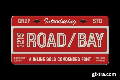 Roadbay - Inline Bold Condensed Font 464LR36