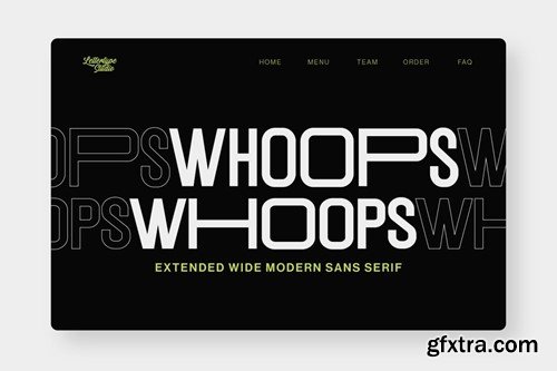 Whoops Extended Wide Modern Sans Serif GBM9HJX