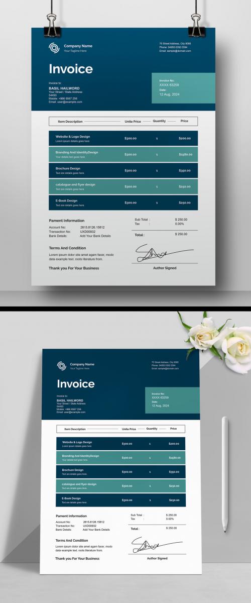 Dark Invoice Layout