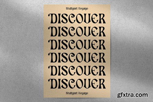 Stuttgart Voyage - Vintage Typeface Font MSMFUHL