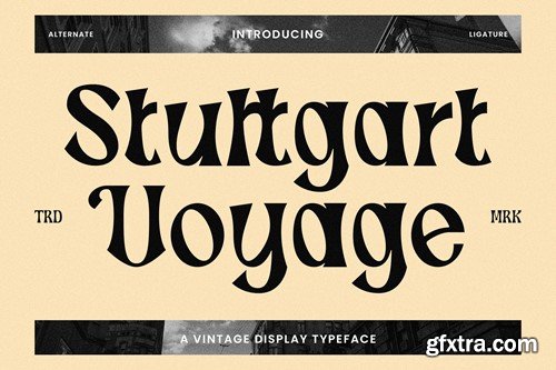 Stuttgart Voyage - Vintage Typeface Font MSMFUHL