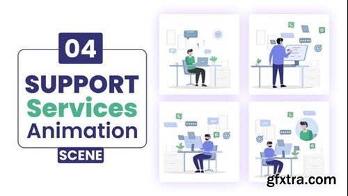 Videohive Support Services Animation scene After effect 51506583