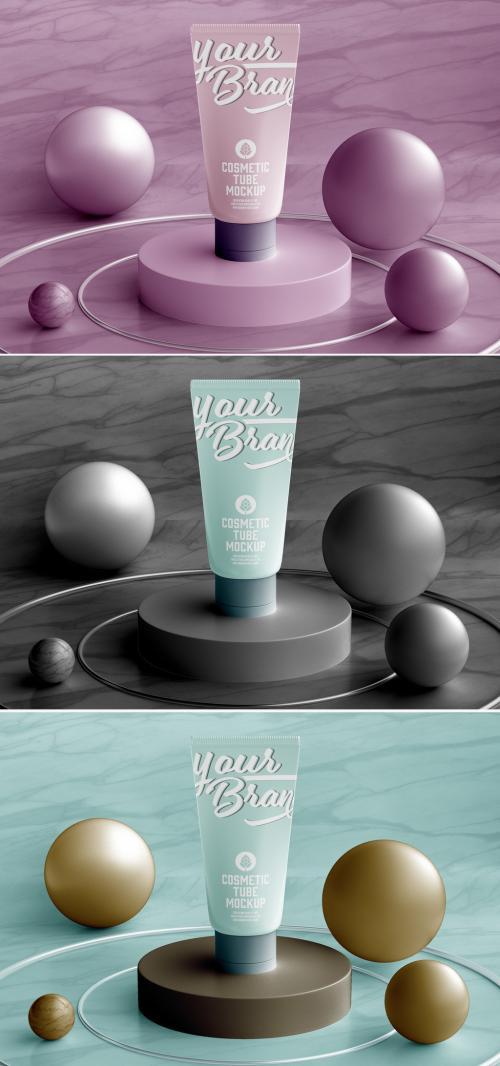 Mate Cosmetic Tube Mockup