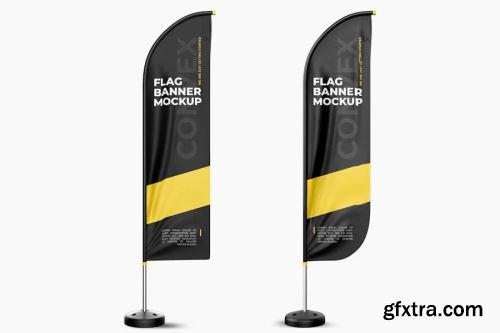 Feather Flag Mockup Collections 15xPSD