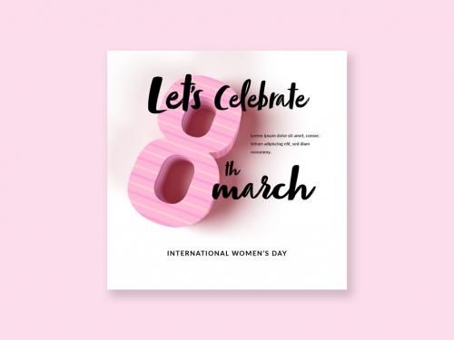 8 March Greeting Layout for Womens Day