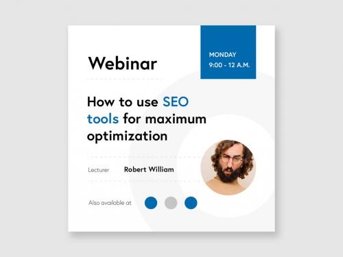 Webinar Social Media Layouts with Blue Accent