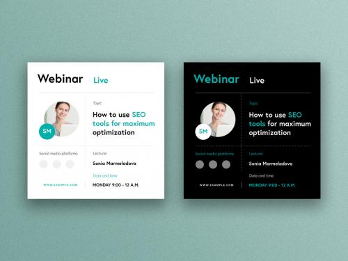 Universal Webinar Layouts for Social Media