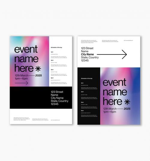 Minimal Event Poster Design with Gradient Accent