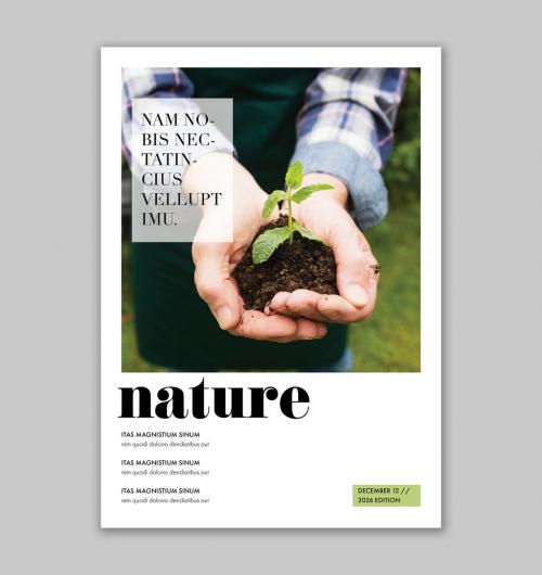 Nature Magazine Cover Layout