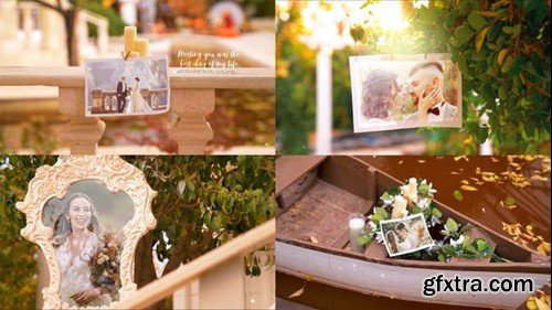 Videohive Wedding Photo Gallery -Autumn evening Garden 34881515