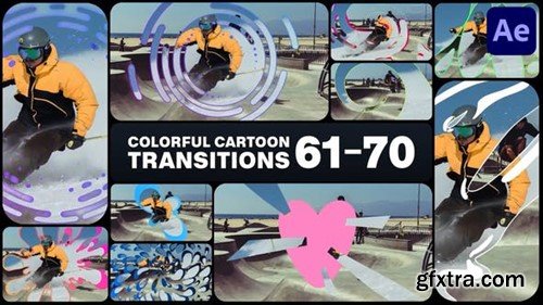 Videohive Colorful Cartoon Transitions for After Effects 51516086