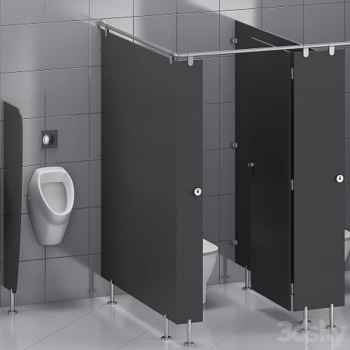 Sanitary partitions for public toilets FunderMax 1 (constructor)