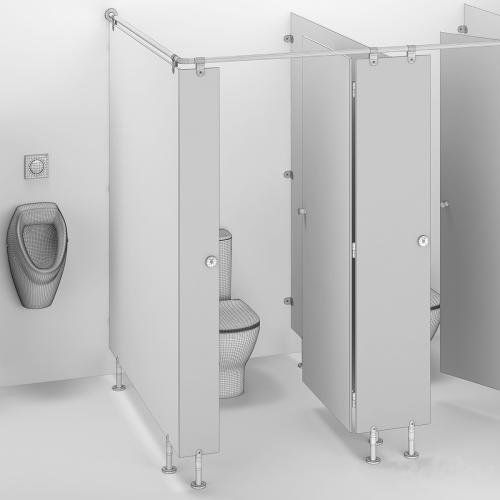 Sanitary partitions for public toilets FunderMax 1 (constructor)