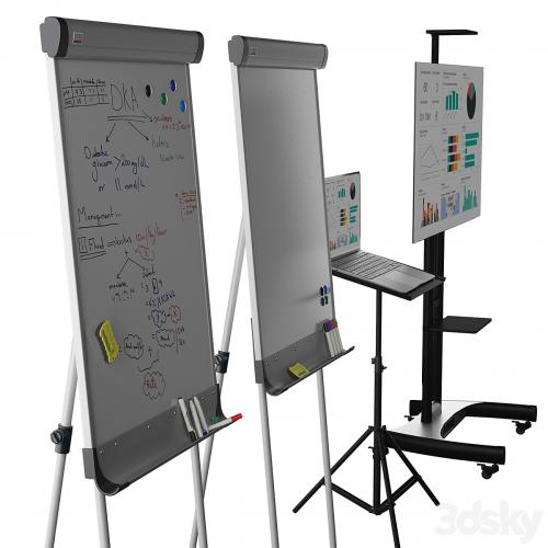 Office presentation set 1// Macbook air 2022 / OLED65CXRLA LG CX 65 4K Smart OLED/Marker board magnetic partition flipchart