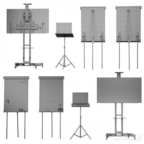 Office presentation set 1// Macbook air 2022 / OLED65CXRLA LG CX 65 4K Smart OLED/Marker board magnetic partition flipchart