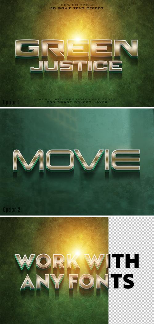 Cinematic Text Effect Mockup Superhero Movie Title