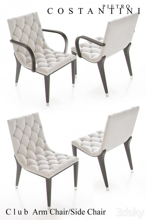 Constantini Pietro Club Armchair and Sidechair